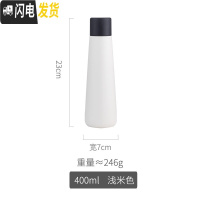 三维工匠保温杯女ins原宿风学生便携创意简约杯子男潮流日系网红磨砂水杯 白色