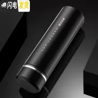 三维工匠保温杯男士女商务316简约水杯子定制刻字学生泡茶杯 暗夜黑