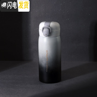 三维工匠星空渐变保温杯男女学生便携清新森系水杯创意个性潮流不锈钢杯子 白盖