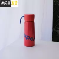 三维工匠韩版简约保温杯男女士学生清新水杯个性可爱便携创意潮流随手杯子 红色Super400送杯刷