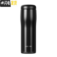 三维工匠旗舰店保温杯男士 磨砂便携防摔杯子水杯泡茶杯用500 雅黑色500