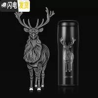 三维工匠旗舰店保温杯男士 磨砂便携防摔杯子水杯泡茶杯用500 雅黑色500麋鹿