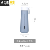 三维工匠小仙女清新保温杯迷你小巧便携学生简约森系水杯少女可爱潮流杯子 灰色-420