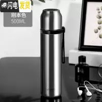 三维工匠儿童保温杯不锈钢男小学生防摔杯子女可爱便携水杯350水壶 级316钢(500本色)