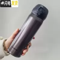 三维工匠保温杯男女小学生不锈钢便携情侣简约水杯刻字儿童可爱 ins 纯黑