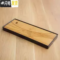 三维工匠竹制茶盘家用茶台创意小托盘茶海储水干泡台简约现代日式功夫茶具 竹制茶盘——长方大黑
