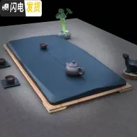三维工匠东韵整块乌金石茶盘复古石头茶台石材茶海石黑石排水茶承 70*35*3茶具