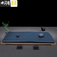 三维工匠东韵整块乌金石茶盘复古石头茶台石材茶海石黑石排水茶承 120*60*3茶具