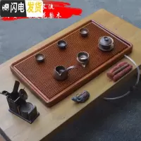 三维工匠花梨木茶盘 整块实木 茶海茶台托盘家用简约小号客厅茶具黑檀木鱼 细水长流52*25*5CM-整块花梨木