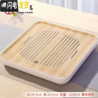 三维工匠密胺干泡盘功夫茶盘圆形茶台家用简约小号茶托托盘储水式茶海 密胺竹纹干泡盘(方)茶具