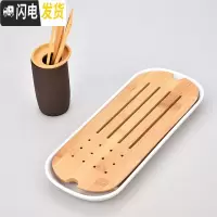 三维工匠密胺储水小茶盘迷你竹制茶托盘简约干泡盛水茶台功夫茶具家用套装 密胺扁舟白茶盘30cm+紫砂茶道