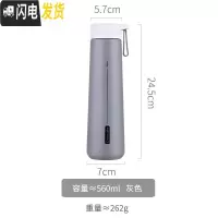 三维工匠便携水杯保温男士学生用简约大容量杯子网红ins原宿风个性女防摔 浅灰保温杯