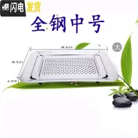三维工匠铜头多种规格 加厚不锈钢茶池 不锈钢茶盘 功夫茶具带排水管 中号全钢送礼