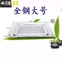 三维工匠铜头多种规格 加厚不锈钢茶池 不锈钢茶盘 功夫茶具带排水管 大号全钢送礼
