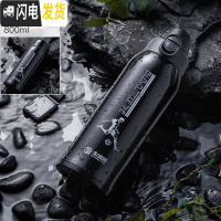 三维工匠保温杯大容量1000男女士便携316不锈钢大号运动水壶杯子 炫酷黑800