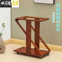 三维工匠可移动茶台家用小茶车带轮烧水壶一体竹茶盘实木茶桌茶具套装简约 风雅款无盖板