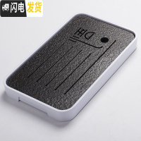 三维工匠变色茶盘套装家用陶瓷储水干泡盘茶台简约客厅茶托迷你长方形托盘 荧光绿白色中号-悟茶具