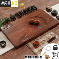 三维工匠整块黑檀木茶盘实木家用托盘简约花梨木长方形小茶台茶海功夫茶具 明月[刚果花梨]82*44*5CM