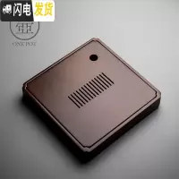 三维工匠竹制小茶盘方形储水式茶托家用迷你泡盘茶道功夫托盘日式干泡茶台 经典方形茶盘茶具