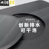 三维工匠干泡台茶海乌金石茶盘家用简约现代石头茶盘日式创意大号排水茶台 90*27*3cm茶具