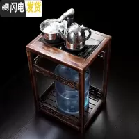 三维工匠实木茶车移动简约现代实木茶台电磁炉自动上水茶盘家用功夫茶具 全自动电磁炉加木架