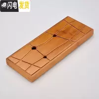 三维工匠简约日式长方形茶盘竹制托盘小大号木质有耳盘茶台配件功夫茶具C 三日连珠盘