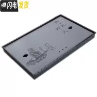 三维工匠变色茶盘干泡台家用客厅茶海功夫茶具托盘简约仿乌金石制密按底盘 变色-杯小乾坤大黑底37*24
