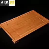 三维工匠竹子竹制小茶盘家用小型可带排水简易简约小号迷你小茶台一两人用 特大号平板尺寸:46*75*3.5cm茶具