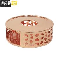 三维工匠不锈钢茶蜡烛保温茶器花茶壶茶具带杯套装加热底座茶壶煮茶温茶炉 1245玫瑰金保温壶