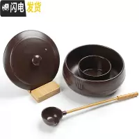 三维工匠陶瓷煮茶壶带盖黑白茶普洱烧茶炉家用分茶器电陶炉复古茶具煮茶器 棕色仿古煮茶壶