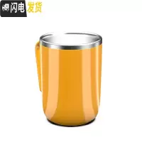 三维工匠温差自动搅拌杯咖啡杯磁力不用电懒人水杯便携磁化杯子降温电动杯 柠檬黄-第三代咖啡器具