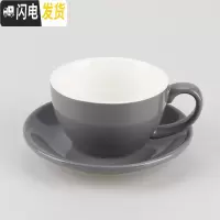 三维工匠精美复古套装杯杯子套具咖啡杯 欧式小风格韩版单人下午茶 亮光灰色300杯碟咖啡器具