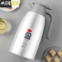 三维工匠保温瓶家用玻璃内胆大容量热水瓶宿舍不锈钢暖热水壶欧式保温壶 白色-1.9(防尘款)