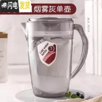 三维工匠凉茶壶套装冷水壶凉水壶家用冷水杯耐热高温凉白开水壶大容量凉杯 烟雾灰1800--单壶
