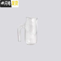 三维工匠 玻璃水壶 彩色/透明硅硼玻璃耐热水壶冷水壶餐饮具 透明大号凉水壶