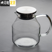 三维工匠凉水壶玻璃冷水壶家用耐热 温白开水壶果汁扎壶大容量鸭嘴壶套装 嘟嘟壶1600