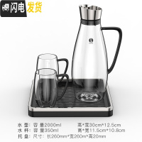 三维工匠冷水壶玻璃可高温家用玻璃水壶大容量扎壶玻璃防爆凉水 Pro-Ova冷水壶+OVA-CUP杯*2+Tea凉水壶