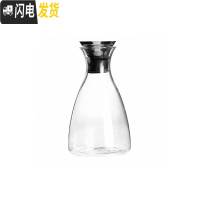 三维工匠日式冷水壶玻璃可高温耐热防爆凉水壶北欧简约家用果汁玻璃壶套装 无柄凉水壶·大[约1.5]