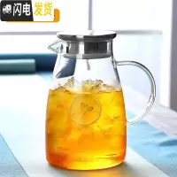 三维工匠凉水壶玻璃耐热防爆家用泡茶壶可高温白开水杯套装果汁扎壶冷水瓶 家用1500(可明火直烧)