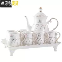 三维工匠凉水壶陶瓷家用套装北欧水杯水壶可高温开水凉水日式瓷冷水壶大号 天鹅款冷水壶+6杯勺+高脚盘