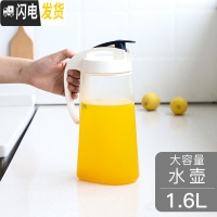 三维工匠冷水壶旗舰店大容量凉水壶塑料水杯茶杯子家用防摔果汁壶 1.6水壶