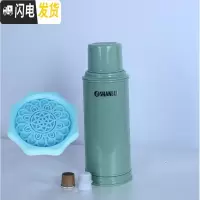 三维工匠家用暖水壶学生宿舍保温瓶开水瓶暖壶皮塑料外壳普通老式2 1501绿色[2.含内胆]+托盘