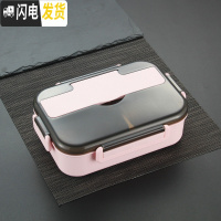 三维工匠不锈钢饭盒保温小学生便当盒双格1人便携儿童分格上班族餐盒套装 900红色饭盒1个