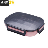 三维工匠316不锈钢保温饭盒学生分格防烫便当盒ins风微波炉加热上班族便携 加尔红