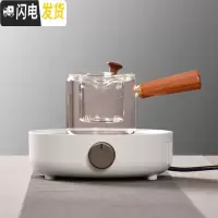 三维工匠台湾耐热玻璃茶壶烧水壶煮茶壶套装泡茶壶煮茶器电陶炉茶炉 典雅白色炉+送侧把玻璃壶450茶具
