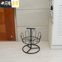 三维工匠晾鞋架室外阳台简易拖鞋挂架落地式晒鞋器创意组装铁艺晾晒架 一层黑色