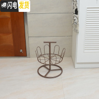 三维工匠晾鞋架室外阳台简易拖鞋挂架落地式晒鞋器创意组装铁艺晾晒架 一层咖啡色