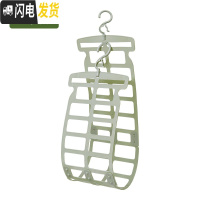 三维工匠双挂钩晒枕头架固定晒枕夹阳台娃娃晾晒架折叠晾衣架晒枕架 仙踪绿(1个装)