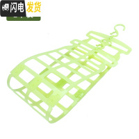 三维工匠双挂钩晒枕头架固定晒枕夹阳台娃娃晾晒架折叠晾衣架晒枕架 浅绿色(1个装)