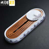 三维工匠金丝海浪珐琅彩陶瓷整套功夫茶具套装茶壶盖碗干泡茶盘套组家用 皇家(海浪)旋转茶盘